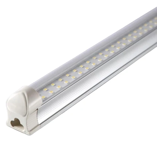 2' 10W 110-277V 6500K CCT 1300 Lumens Aspect glacé LED Integrated Tube (Pack 20)