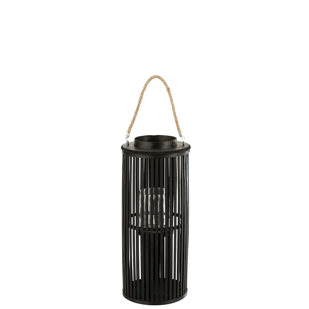 Lanterne tube bambou noir minuscule