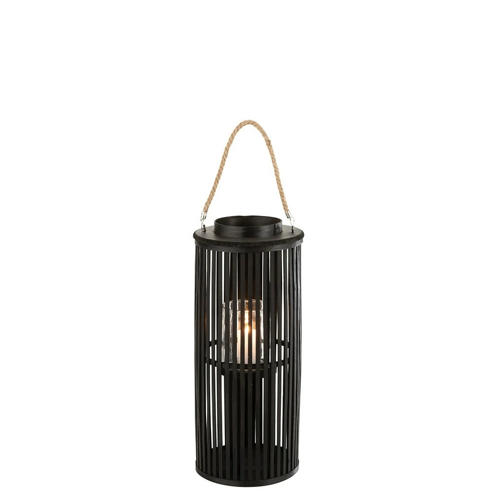 Lanterne tube bambou noir minuscule