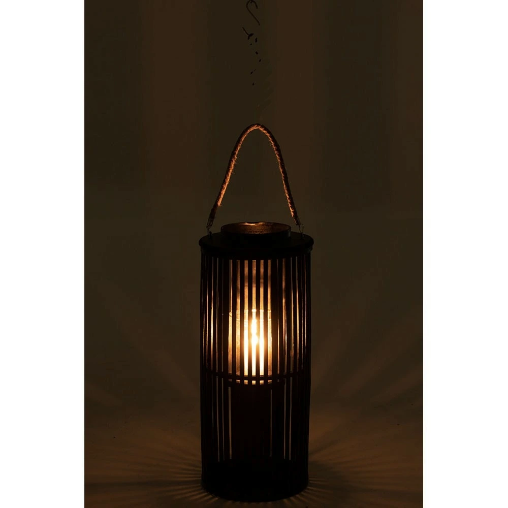 Lanterne tube bambou noir minuscule