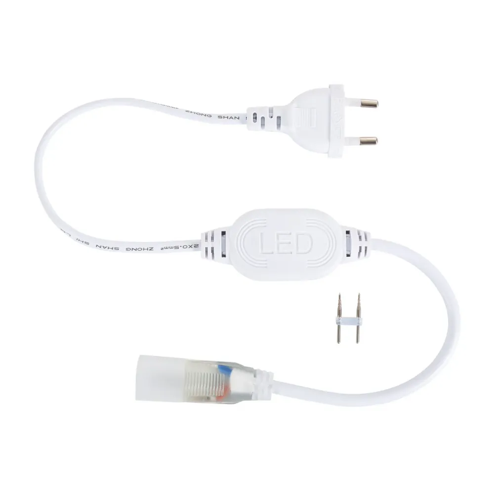 Tube néon adaptable LED dimmable 7.5W/m 220V AC 120 LED/m 50m semi-circulaire 180° jaune IP67 découpe 100cm