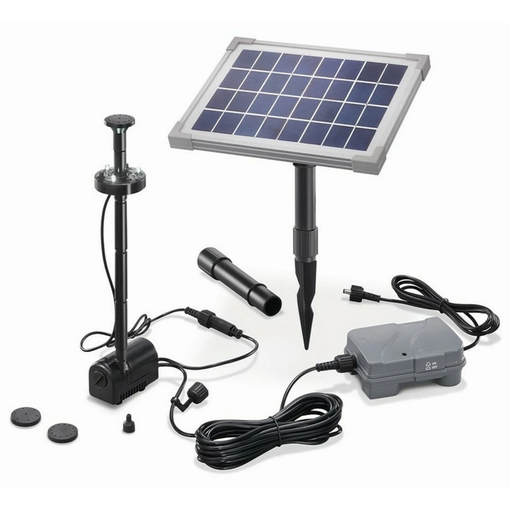 Kit pompe solaire bassin avec batterie et led 160l-5w