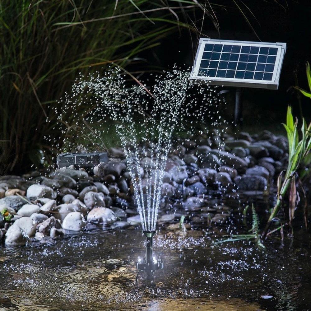 Kit pompe solaire bassin avec batterie et led 160l-5w
