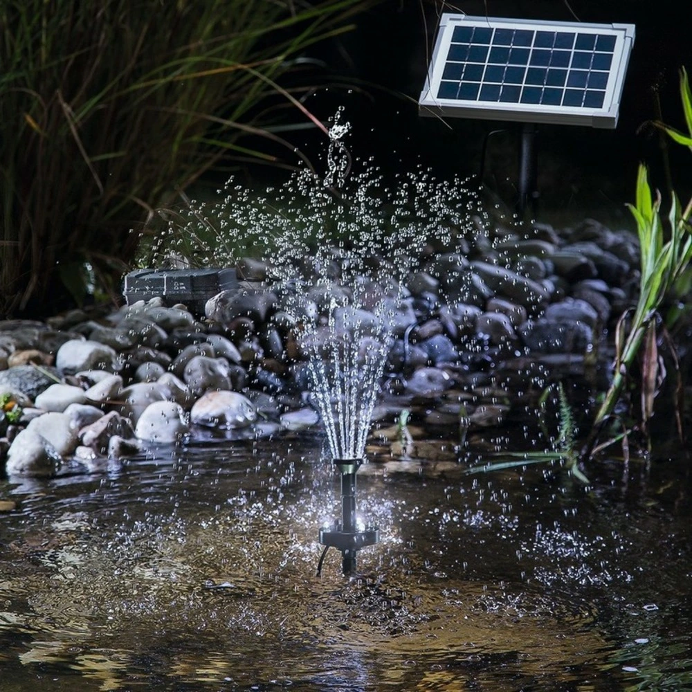 Kit pompe solaire bassin avec batterie et led 160l-5w
