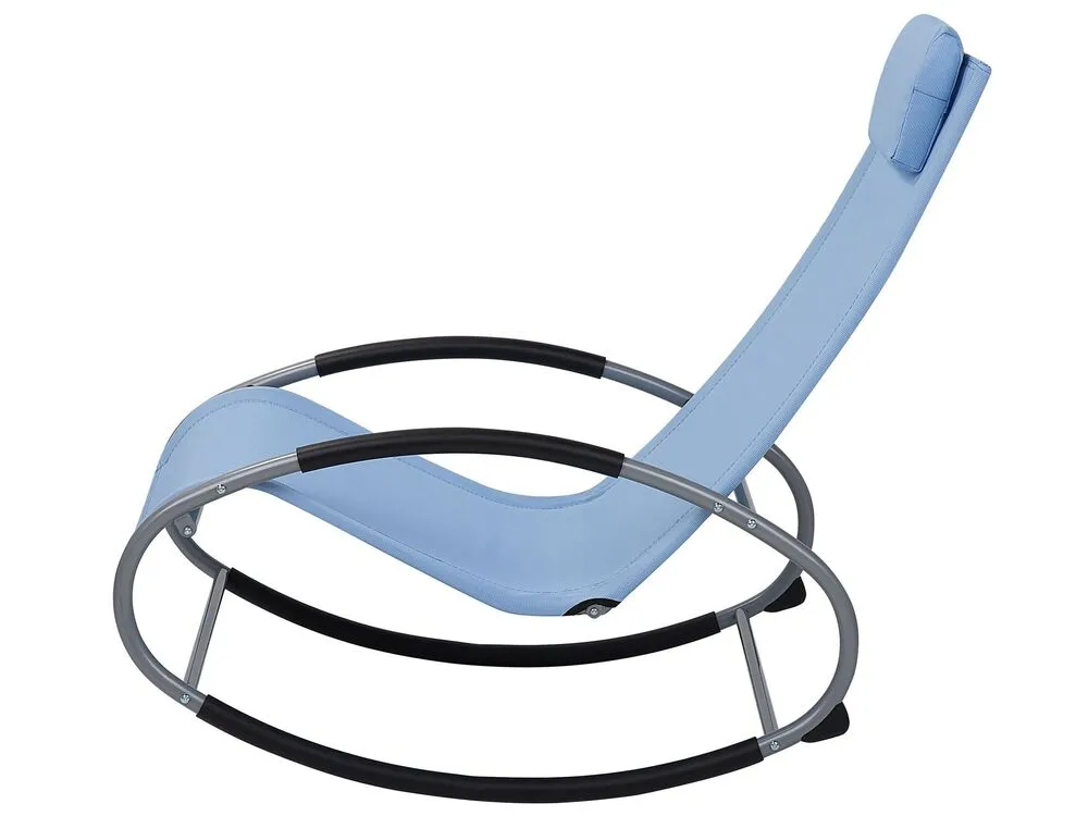Rocking Sun Lounger Blue CAMPO