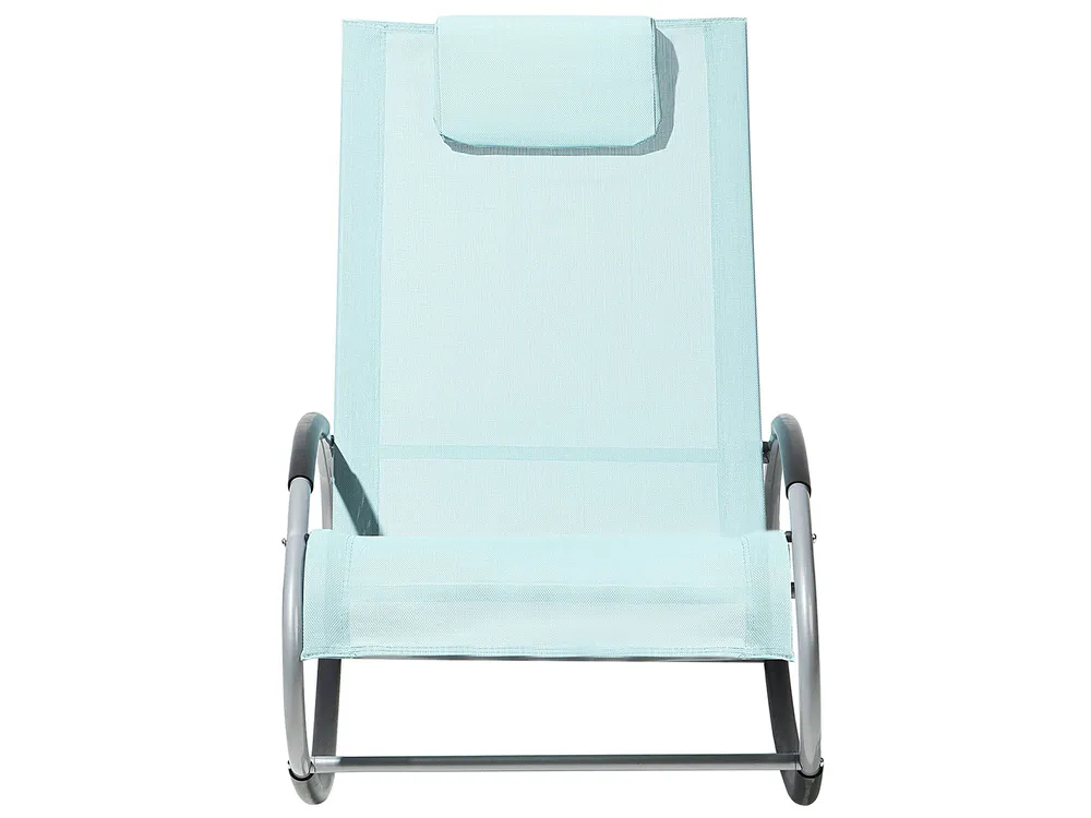 Rocking Sun Lounger Light Blue CAMPO