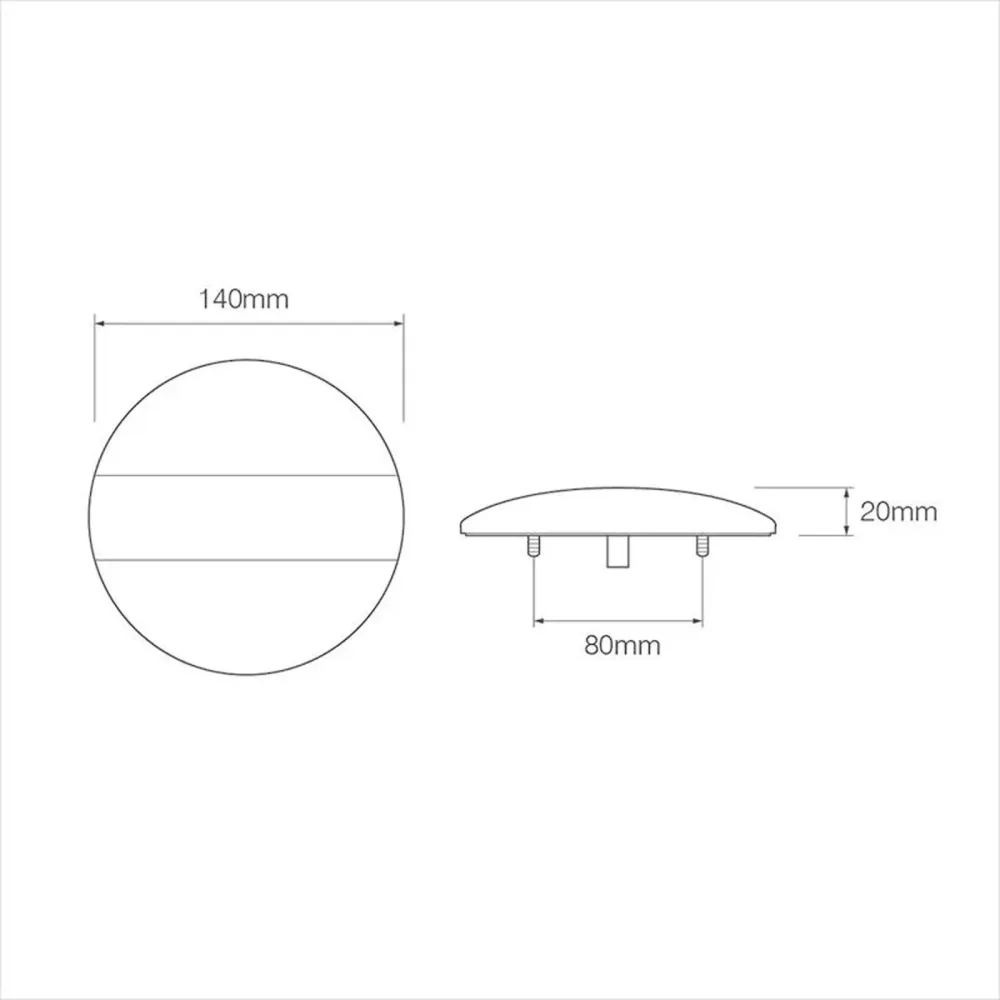2er Set Rückleuchte STI LED 140mm Brems-, Rück-, Blinklicht Anhänger Heckleuchte avec notice de montage
