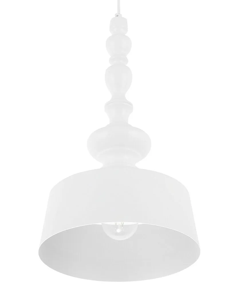 Acier Pendant Lamp White DRIVA pour amélioration performances