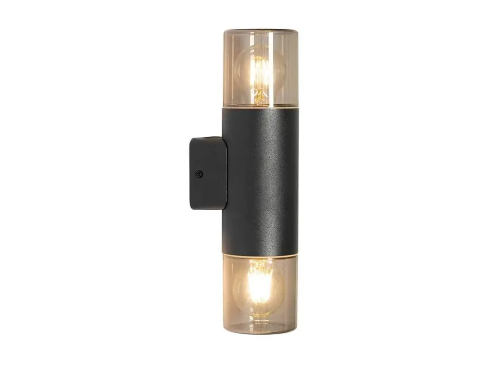 Amortisseur arrière Applique d'extérieur actuel noire 2 lumières IP44 - Odense