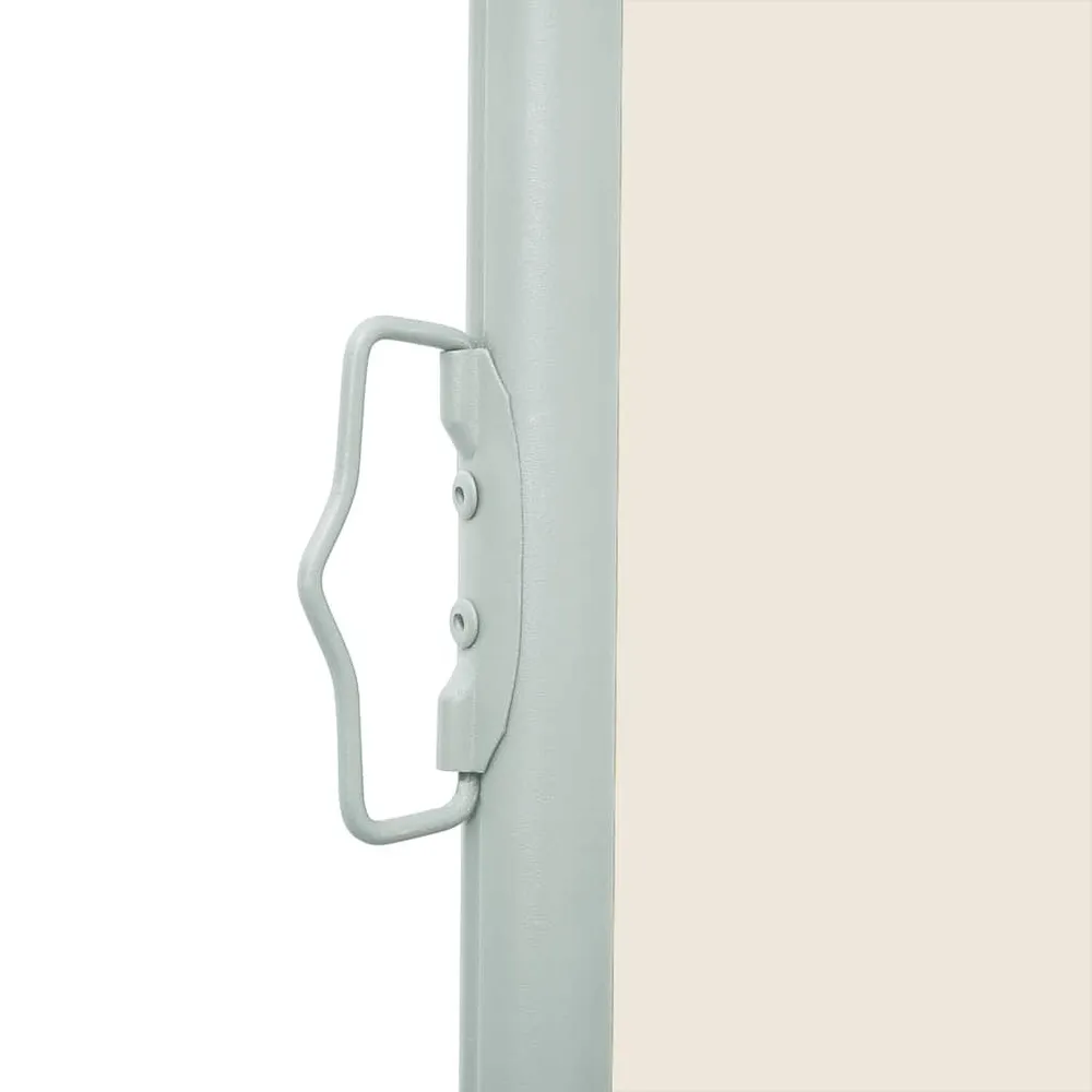 Amortisseur arrière Auvent latéral rétractable de patio 140x500 cm Crème