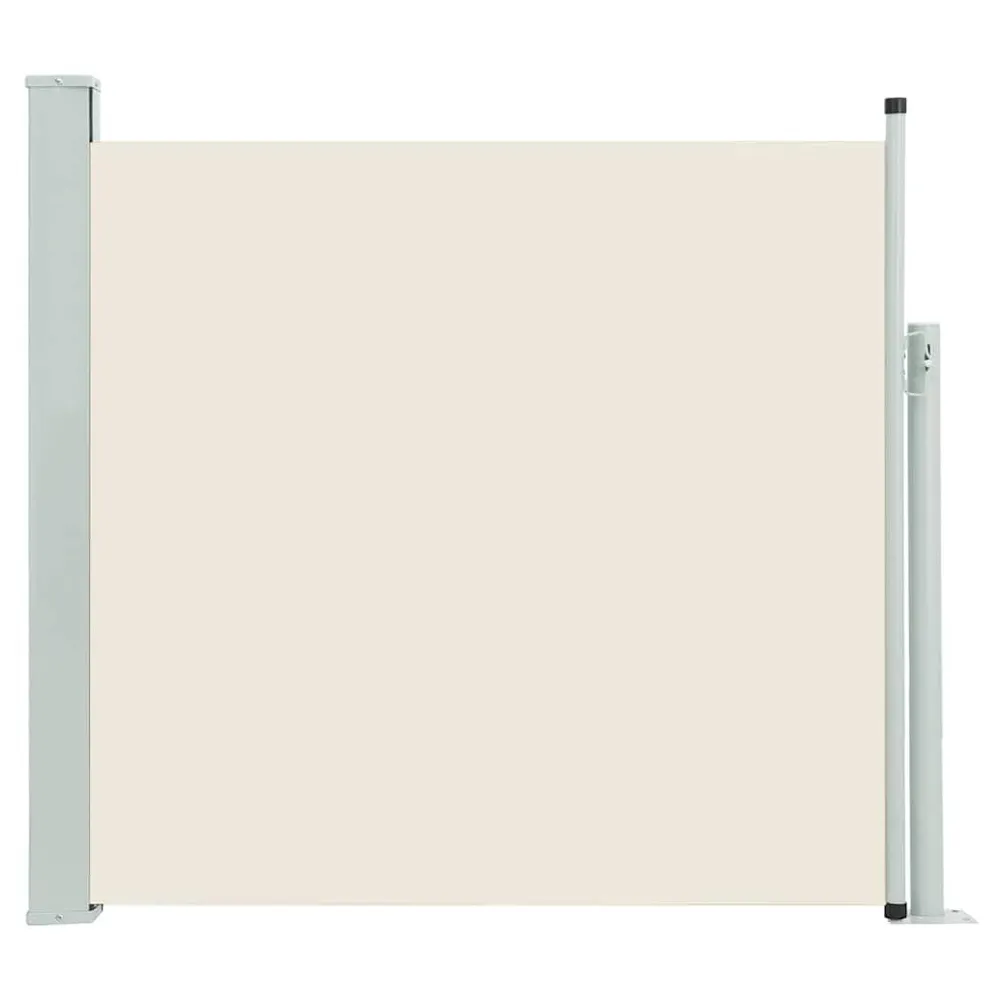 Amortisseur arrière Auvent latéral rétractable de patio 100x500 cm Crème