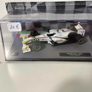 Amortisseur arrière Brawn GP 01 blanche, noire et jaune numéro 22 de 2009 - Formule 1
