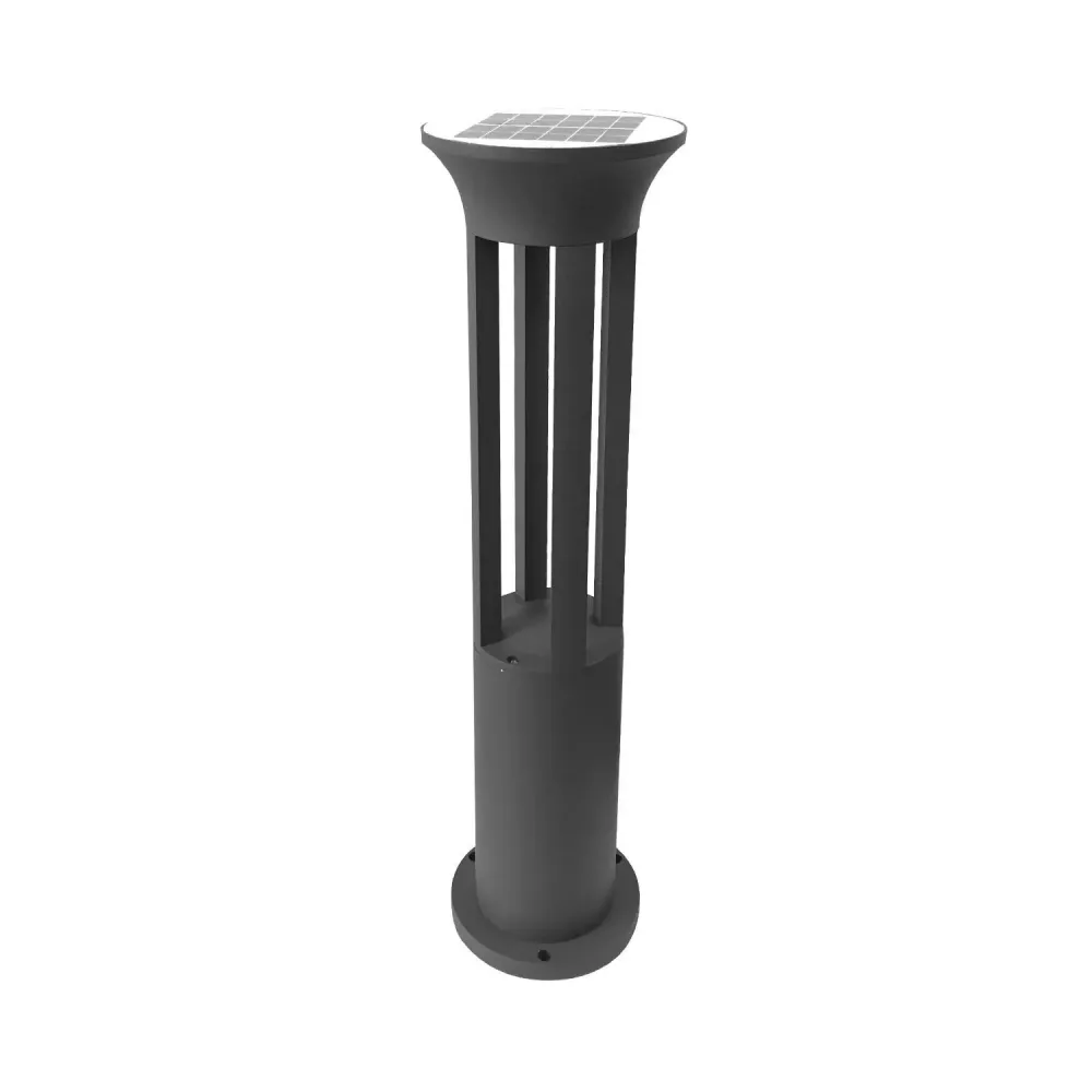 Amortisseur arrière Projecteur LED solaire extérieur 1.5W Mahaut, monté sur un pied de 60cm.