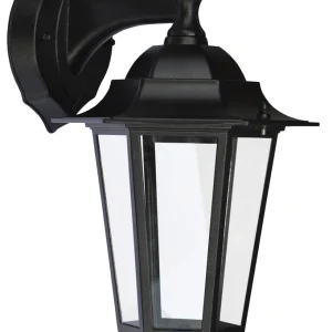 Applique descendante e27 60w - noir en acier inoxydable