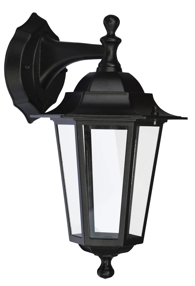 Applique descendante e27 60w - noir en acier inoxydable