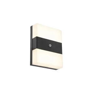 Applique d'extérieur noire IP44 avec LED avec capteur clair-foncé - Dualy avec joints neufs