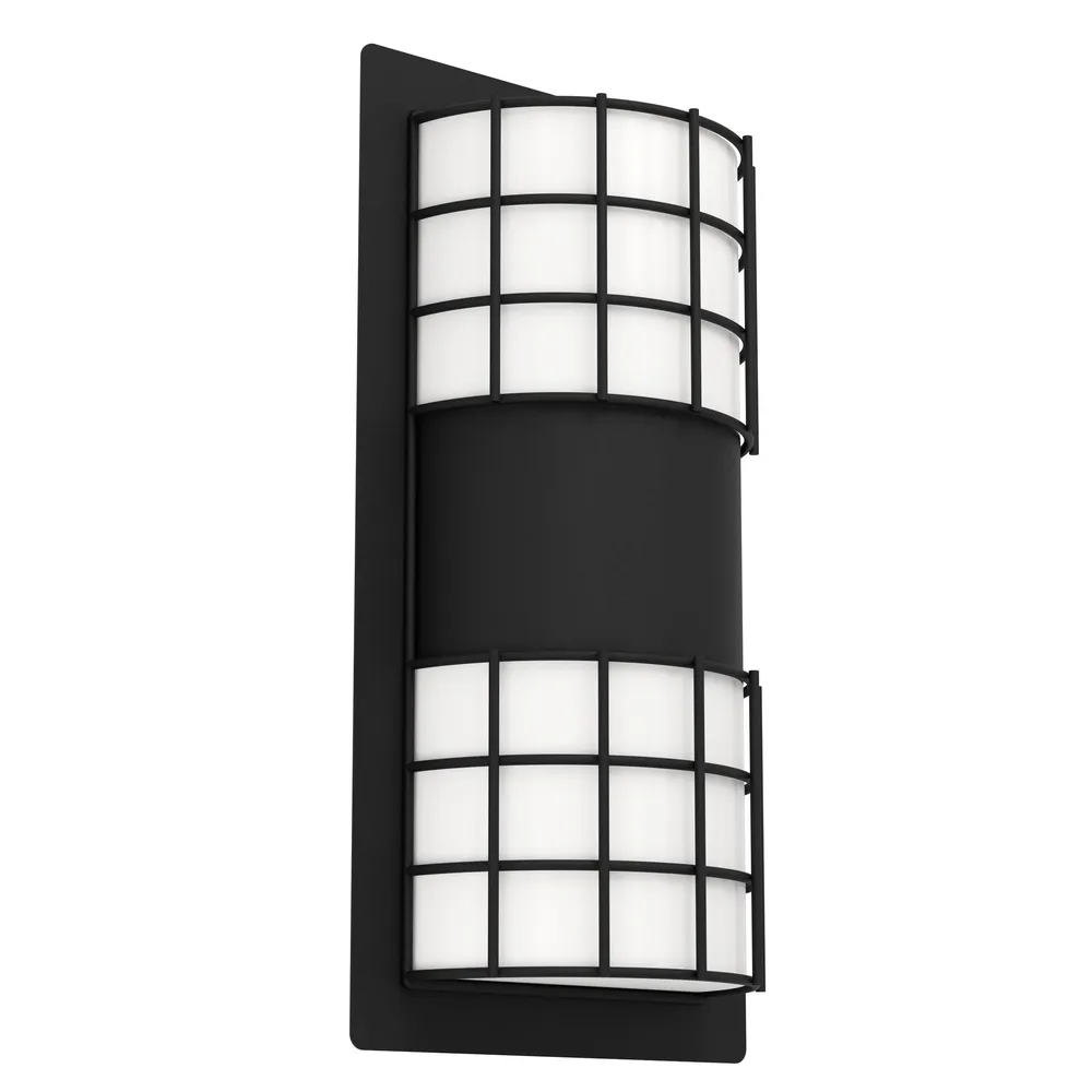 Applique extérieure métal noir CISTIERNA 2 E27 2X10W pour usage intensif