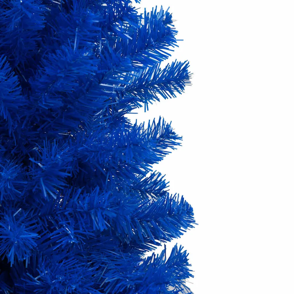 Arbre de Noël artificiel pré-éévidenté et boules bleu 210 cm VINYLE