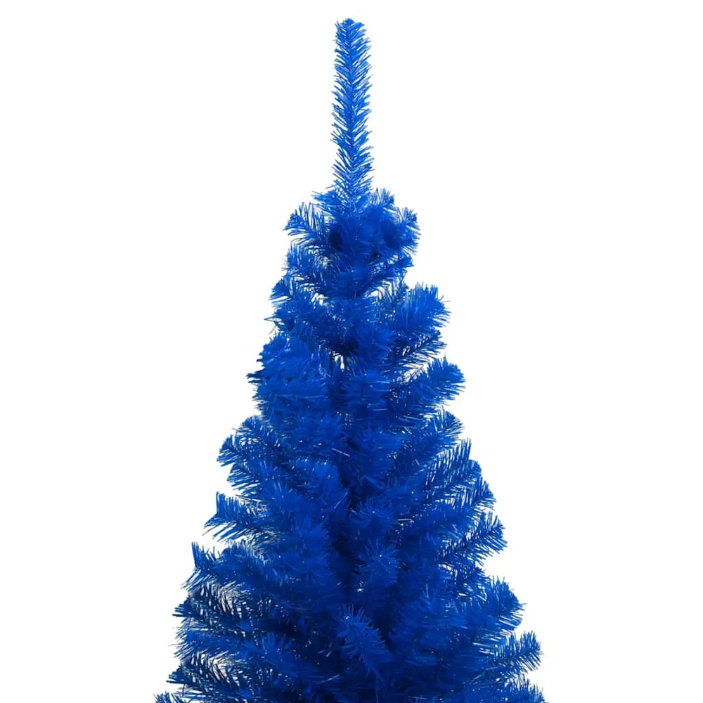 Arbre de Noël artificiel pré-éévidenté et boules bleu 210 cm VINYLE