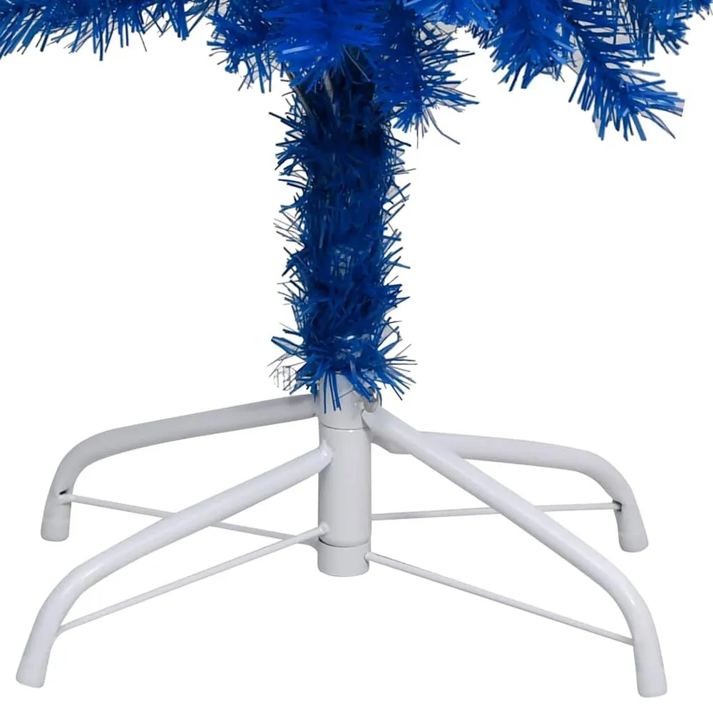 Arbre de Noël artificiel pré-éévidenté et boules bleu 210 cm VINYLE