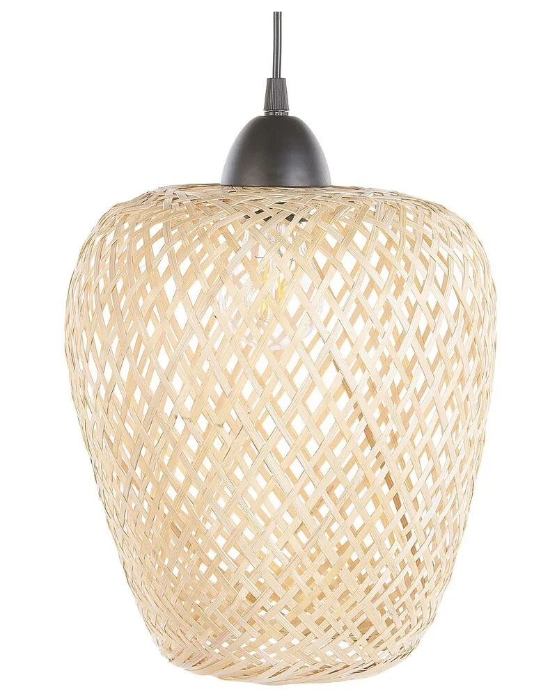 Bambou Pendant Lamp Light Wood BOMU avec joints neufs