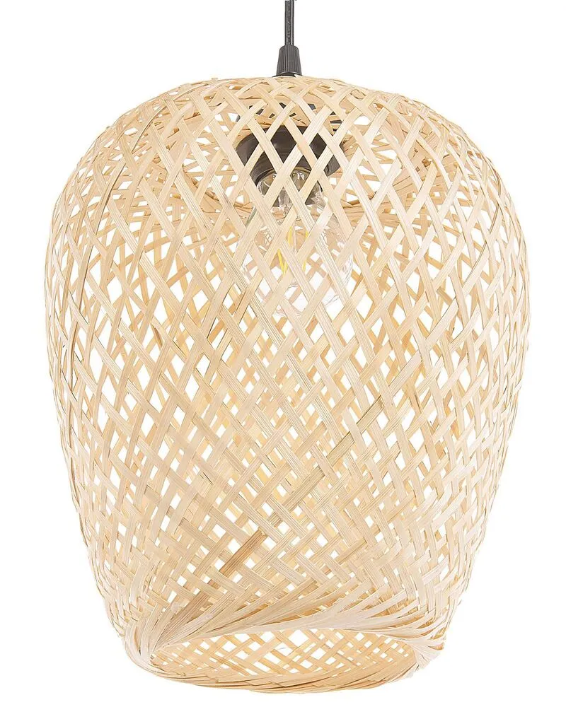 Bambou Pendant Lamp Light Wood BOMU avec joints neufs