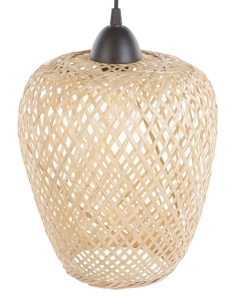 Bambou Pendant Lamp Light Wood BOMU avec joints neufs