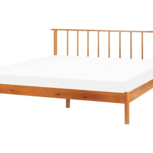 Bois naturel EU King Size Bed Light BARRET II