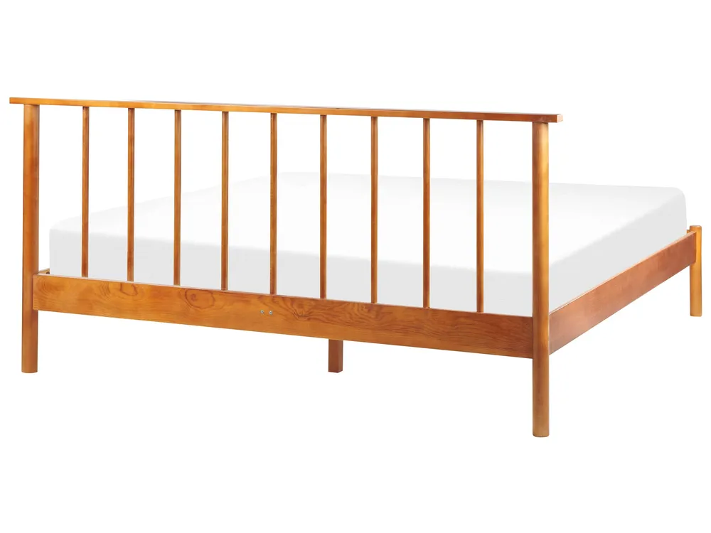 Bois naturel EU King Size Bed Light BARRET II