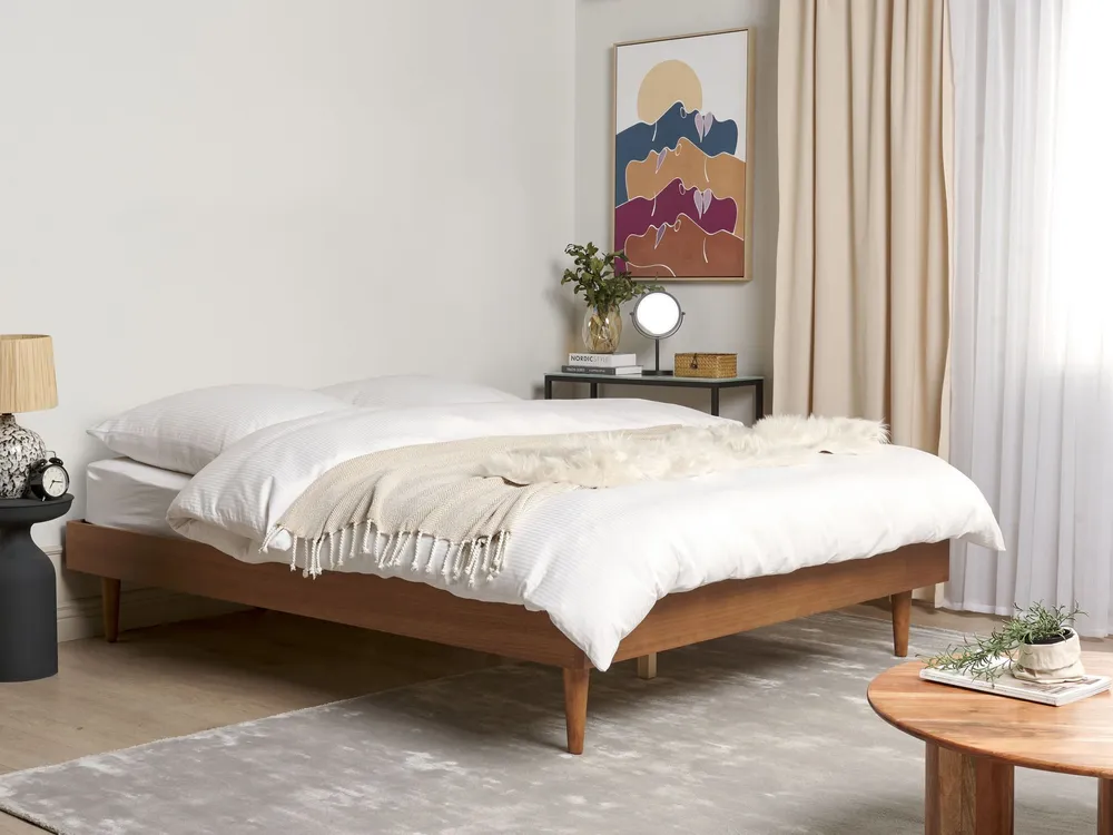 Bois naturel EU King Size Bed Light TOUCY avec meilleure adhérence