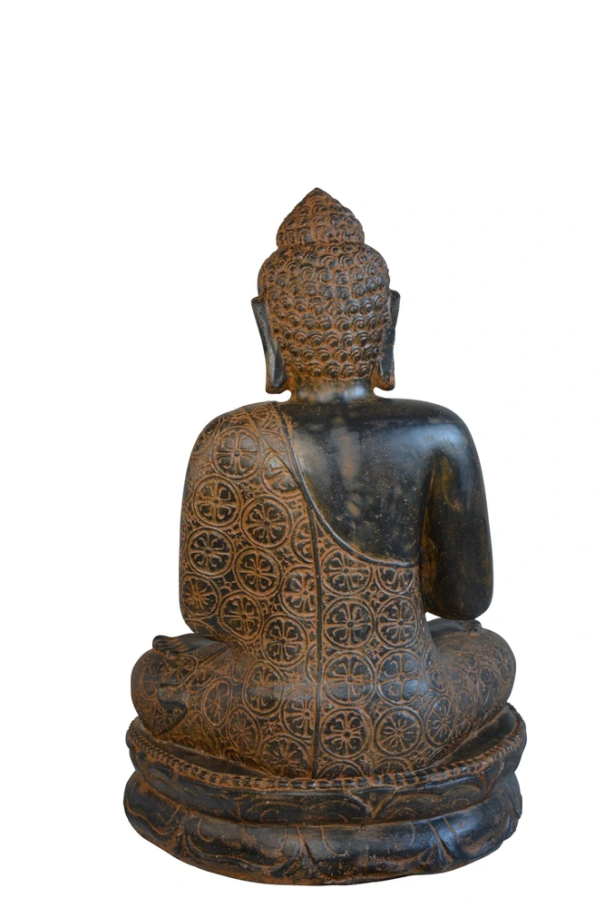 Bouddha assis salutation 100cm avec rivets de maillon