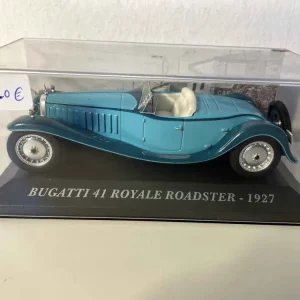 Bugatti 41 Royale Roadster bleu/vert de 1927 en acier inoxydable