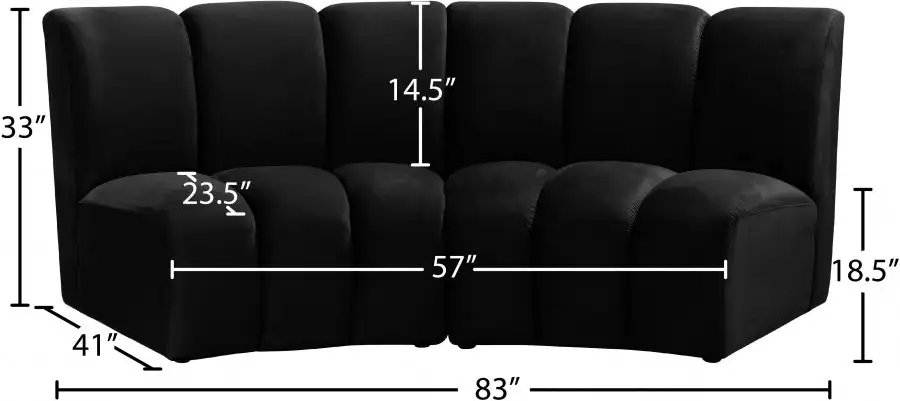 Causeuse Modulaire Infinity en acier inoxydable