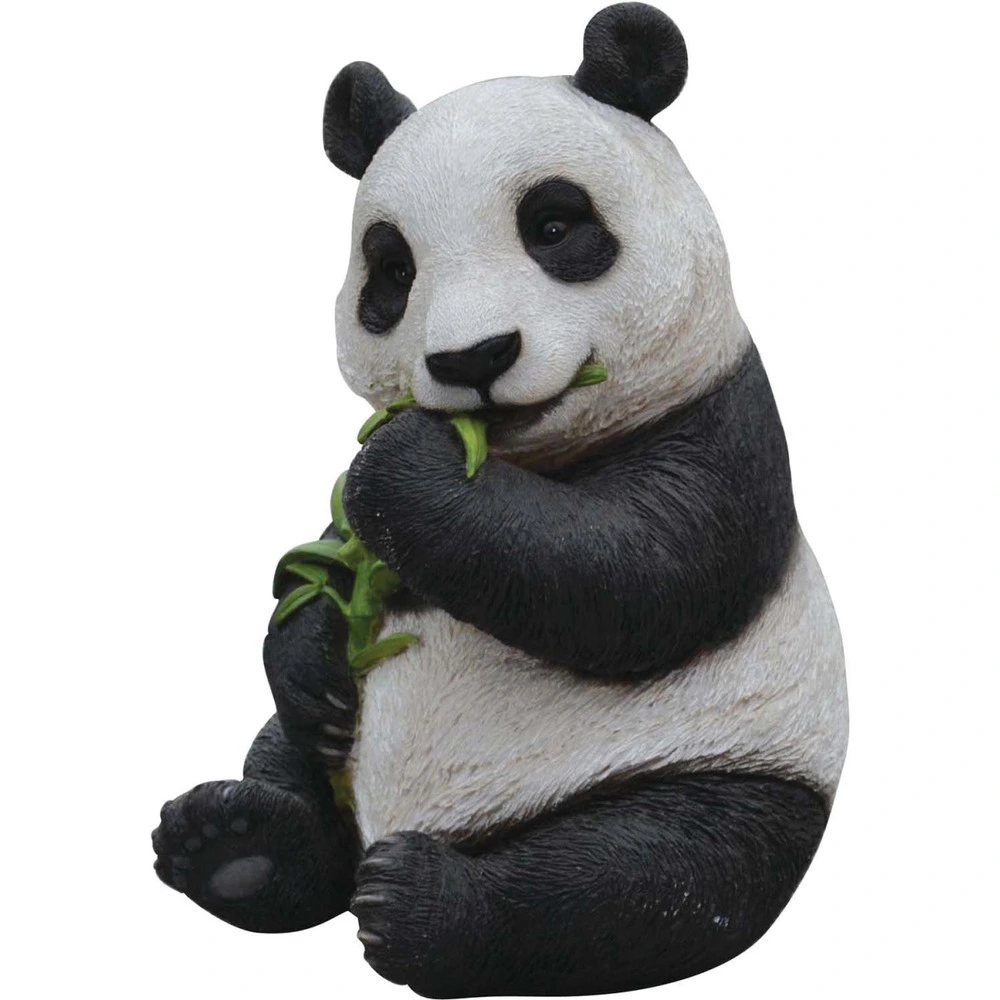 Certifié OEM Panda mangeant de l'eucalyptus en résine
