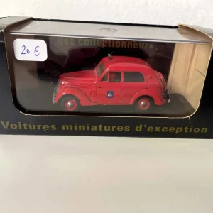 Certifié OEM Renault Juvaquatre rouge POMPIERS (voitures miniatures d'exception N°V 1834)