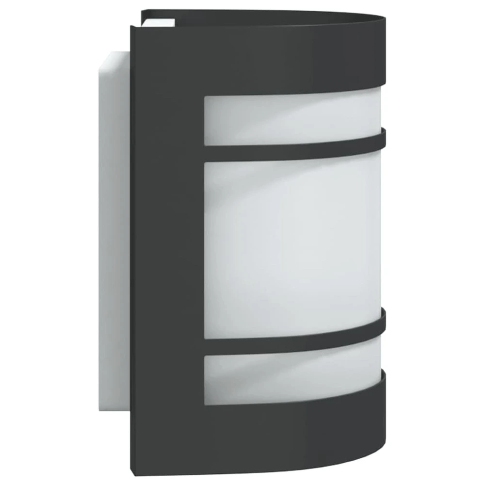 Chaîne de transmission Appliques murales d'extérieur 2 pcs noir acier inoxydable