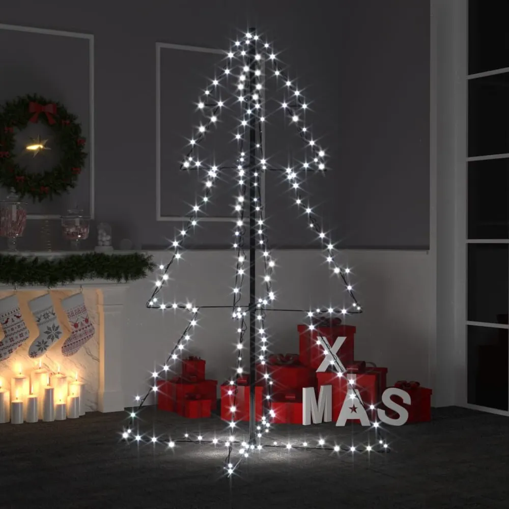 Chaîne de transmission Arbre de Noël cône 200 LED d'intérieur/d'extérieur 98x150 cm