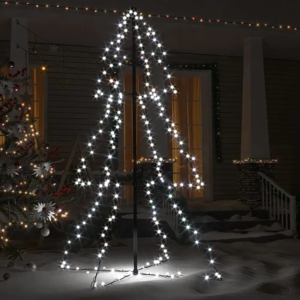Chaîne de transmission Arbre de Noël cône 200 LED d'intérieur/d'extérieur 98x150 cm