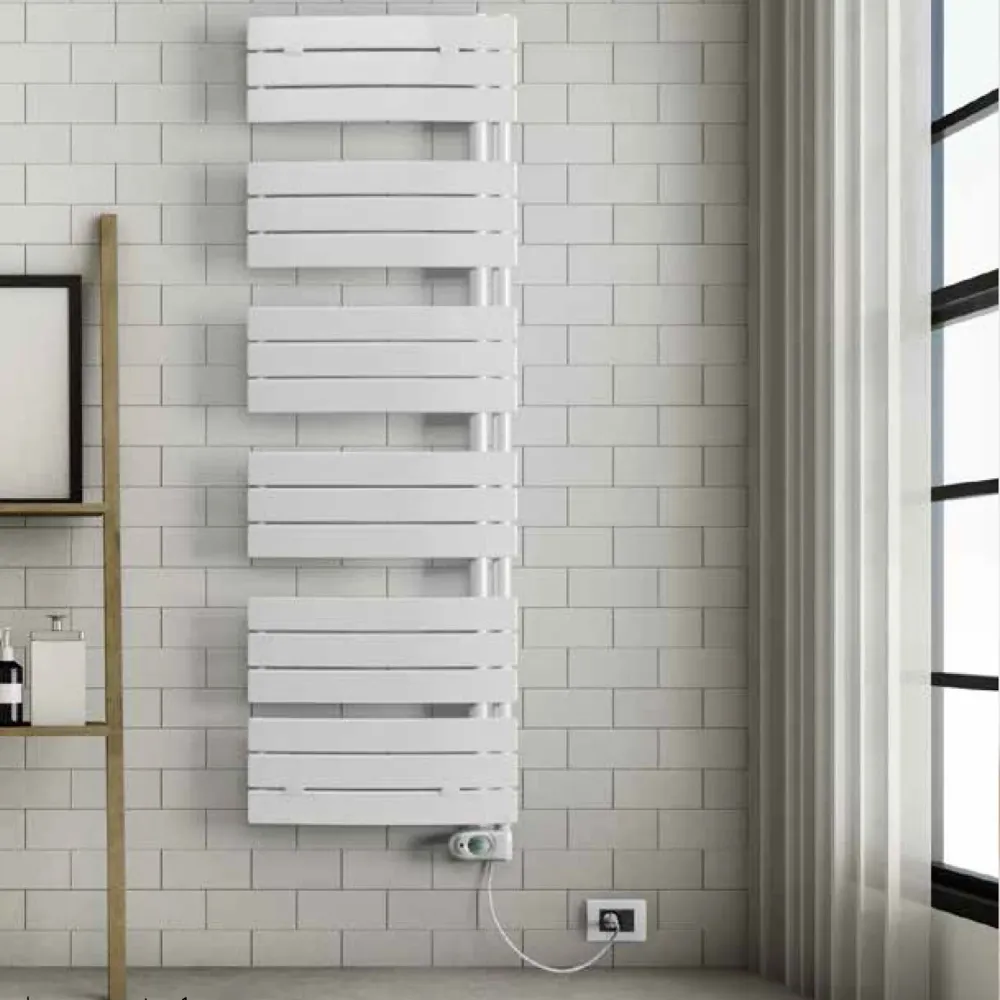 Chaîne de transmission Radiateur électrique blanc courbé Lazzarini E-Pieve 1380x550 cm 600 watt