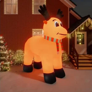 Chaîne de transmission Renne gonflable de Noël avec LED 500 cm
