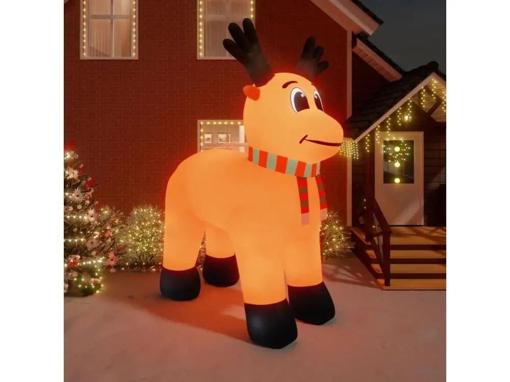 Chaîne de transmission Renne gonflable de Noël avec LED 500 cm