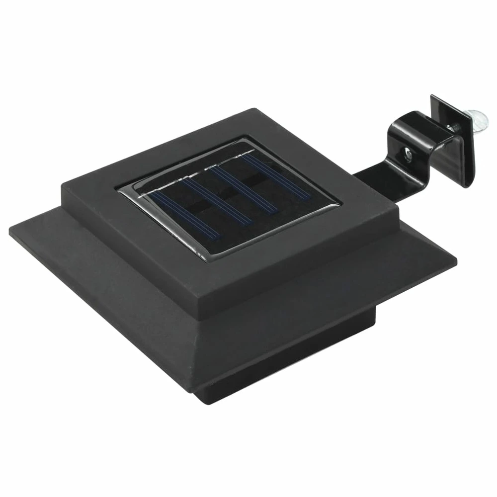 Échappement complet Lampe solaire à LED carrée d'extérieur 6 pcs 12 cm Noir