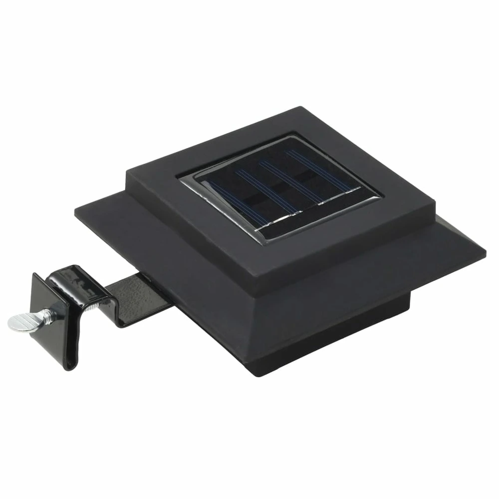 Échappement complet Lampe solaire à LED carrée d'extérieur 6 pcs 12 cm Noir