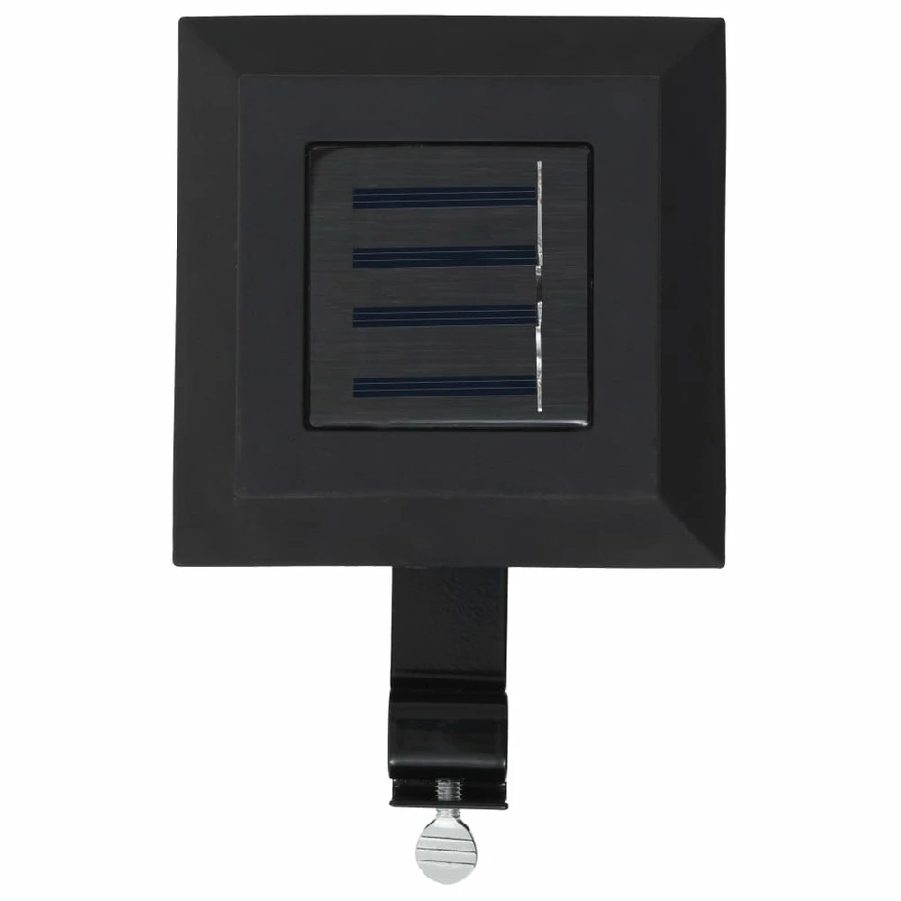 Échappement complet Lampe solaire à LED carrée d'extérieur 6 pcs 12 cm Noir