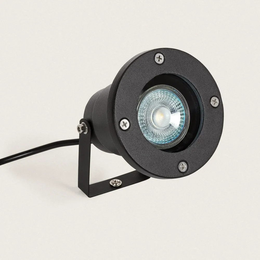 Échappement complet Projecteur extérieur GU10 en aluminium sur piquet modèle Begira