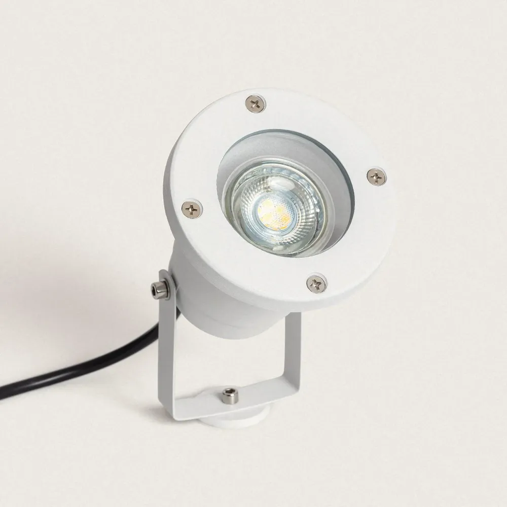 Échappement complet Projecteur extérieur GU10 en aluminium sur piquet modèle Begira