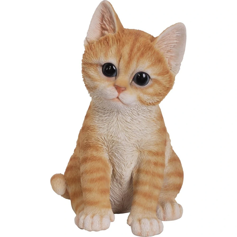 Chaton en résine 20 cm kitten en acier inoxydable