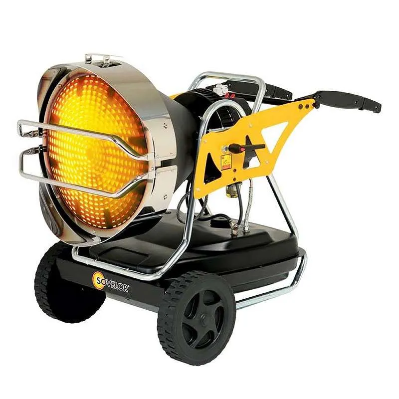 Chauffage radiant mobile à combustion directe SOVELOR STAR S 190W 230V/50Hz avec rivets de maillon