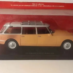 Citroên ID 19 break marron manifeste et toit blanc cassé (échelle 1/24ème)