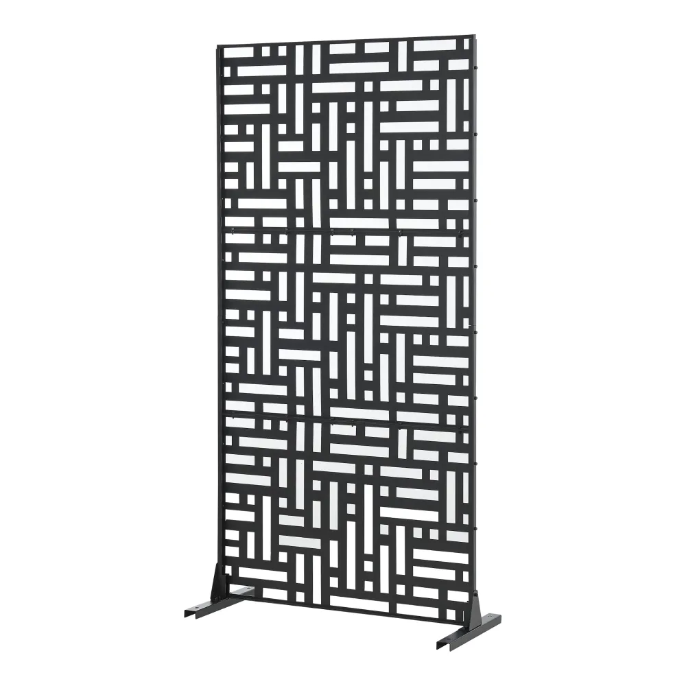 Cloison de séparation pour extérieur et intérieur acier galvanisé 180 x 90 x 40 cm noir 03_0009274 Compatible avec Honda C...